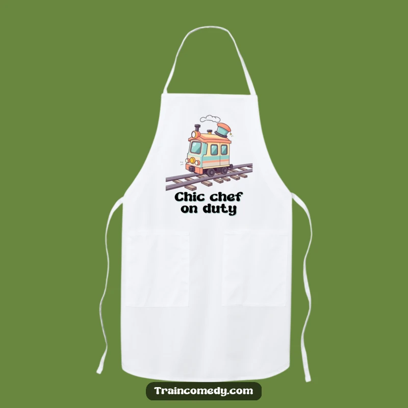 Funny Jaunty Hat Train Apron - Cook with Style and Humor
