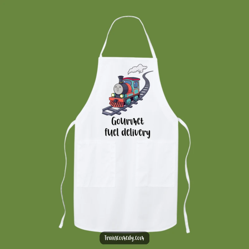 Funny Determined Train Apron - Inspiring Gear for Hardworking Cooks