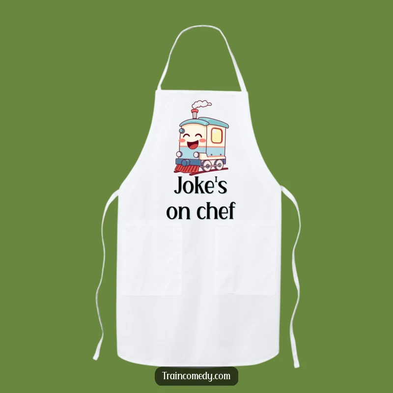Funny Laughing Train Apron - Cook Up Some Laughs in the Kitchen