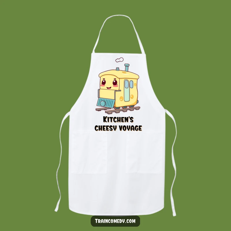 Funny Cheese Train Apron Cook with a Smile, Cheesy Style