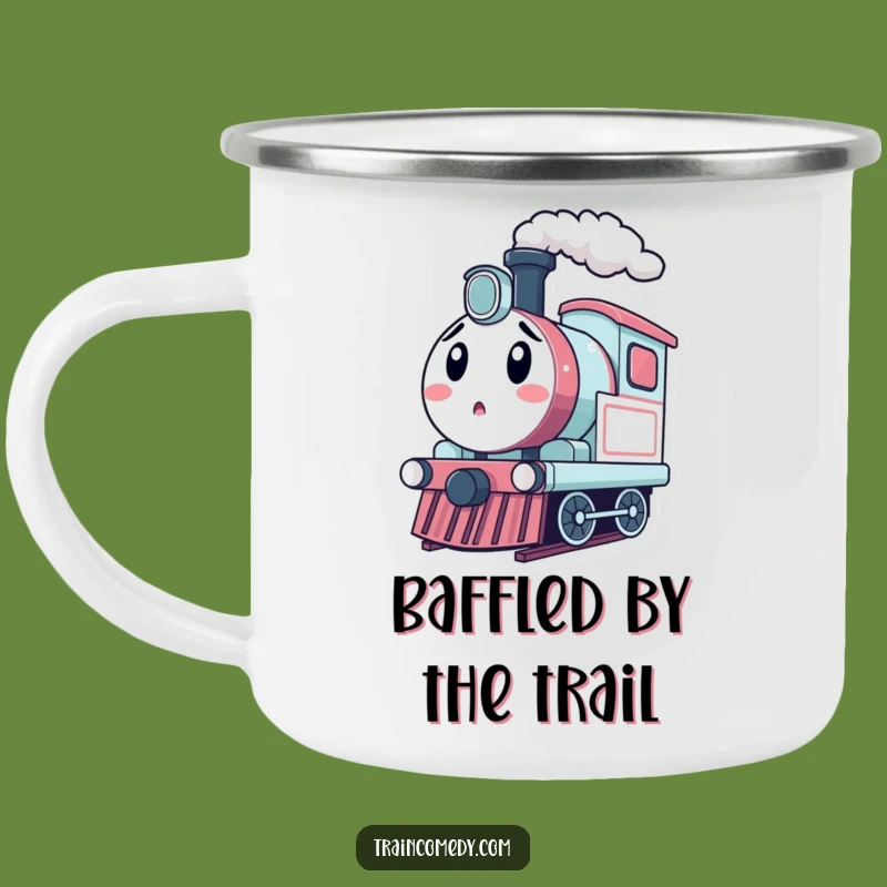 Funny Surprised Train Camping Mug - Kawaii Engine Adventure Cup