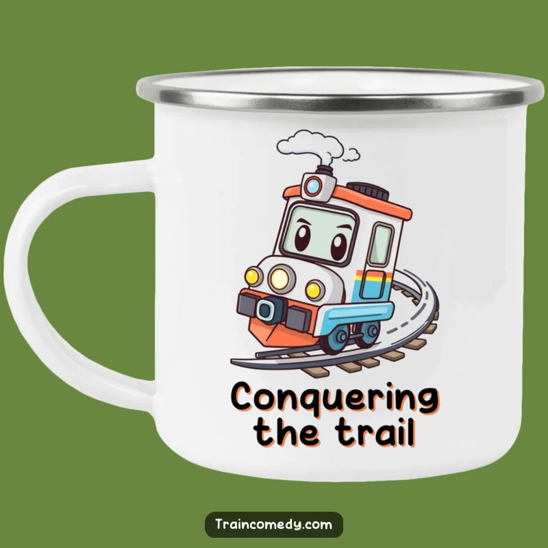 Funny Speeding Train Camping Mug - Kawaii Determined Adventure Cup