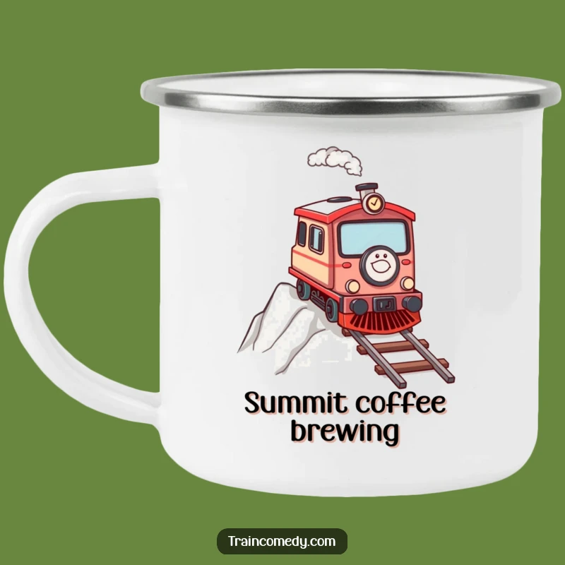 Funny Determined Train Camping Mug: Motivational Outdoor Sips and Journey Gift