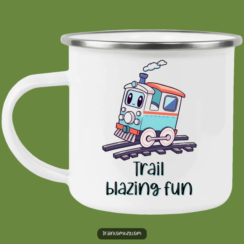 Funny Kawaii Train Cartwheel Camping Mug - Your Playful Adventure Companion!