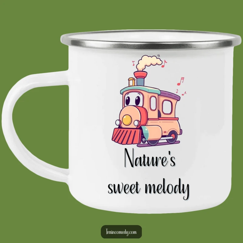 Funny Train Camping Mug - Melodious Adventures & Hilarious Sips!