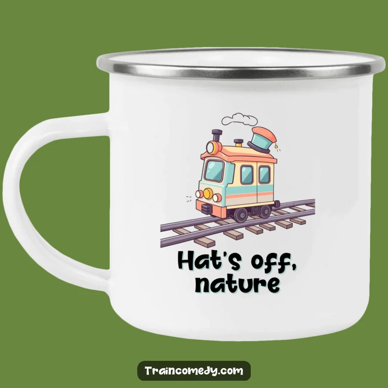 Funny Jaunty Hat Train Camping Mug - Adventure Awaits with Style