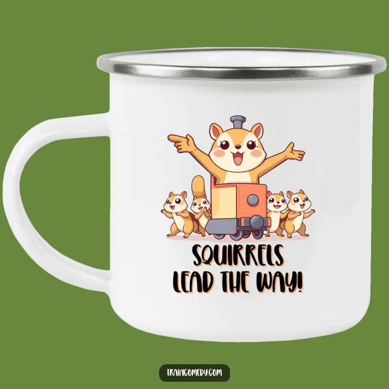 Funny Flying Squirrel Train Camping Mug: Adventure Fuel, Team Spirit, Gift