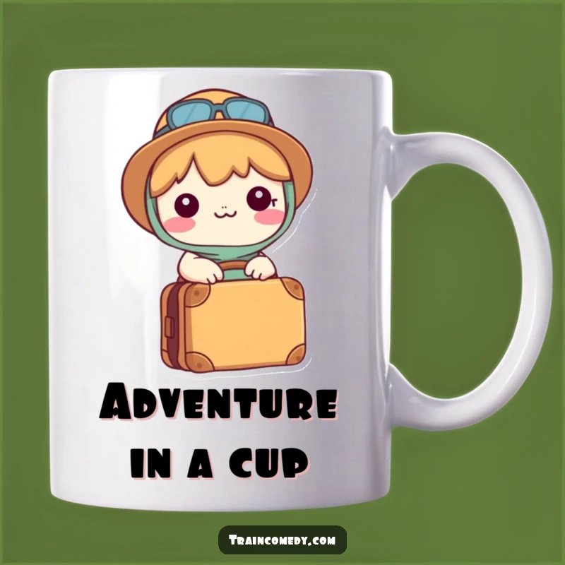 Funny Kawaii Adventure Mug - Packed & Ready Gift for Travelers