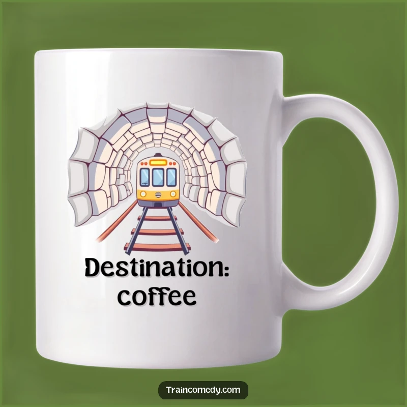 Funny Train Tunnel Mug - Hilarious Journey Ahead Gift for Train Lovers