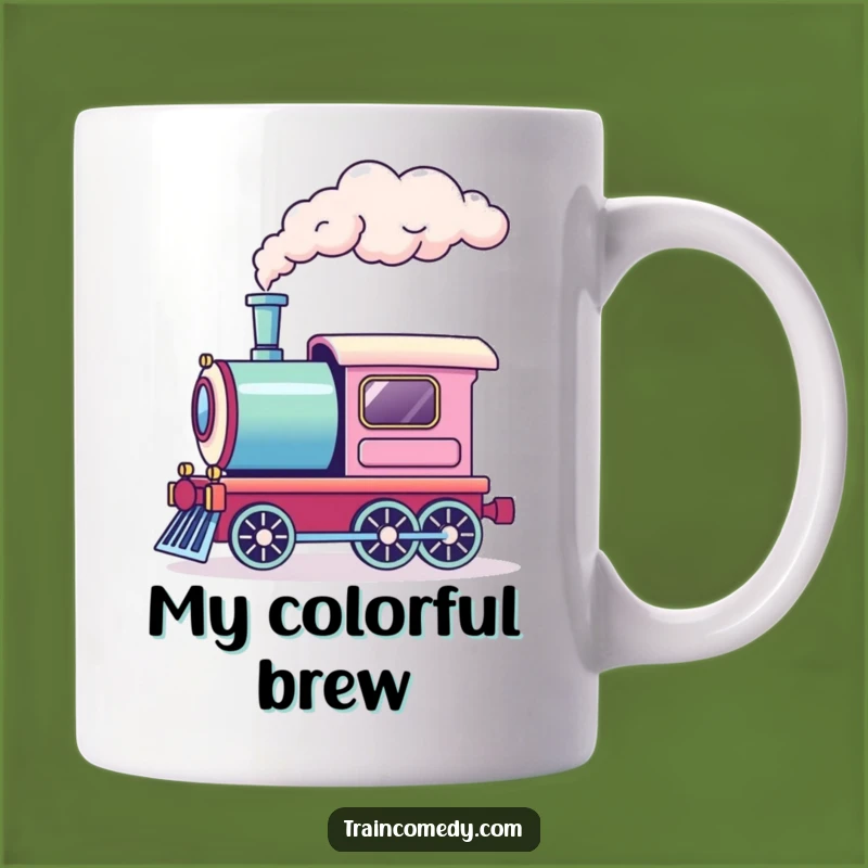 Funny Rainbow Smoke Train Mug - Magical and Humorous Gift Idea