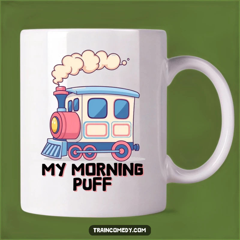 Funny Colorful Smoke Train Mug, Cheerful Blast, Moving Forward - Perfect Funny Gift!