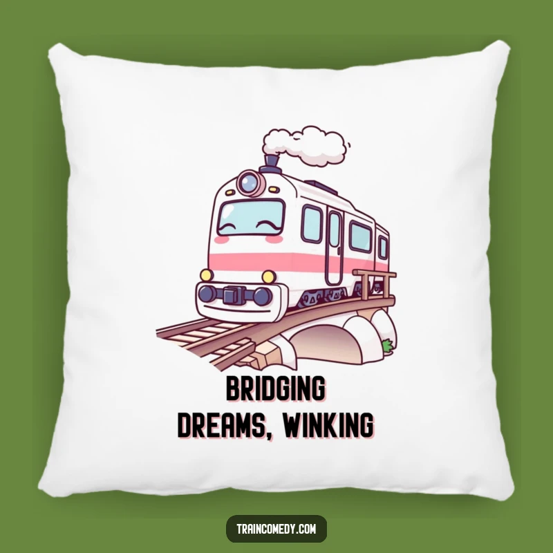 Funny Kawaii Train Pillow: Cozy Winking Comfort, Perfect Comfy Funny Gift!