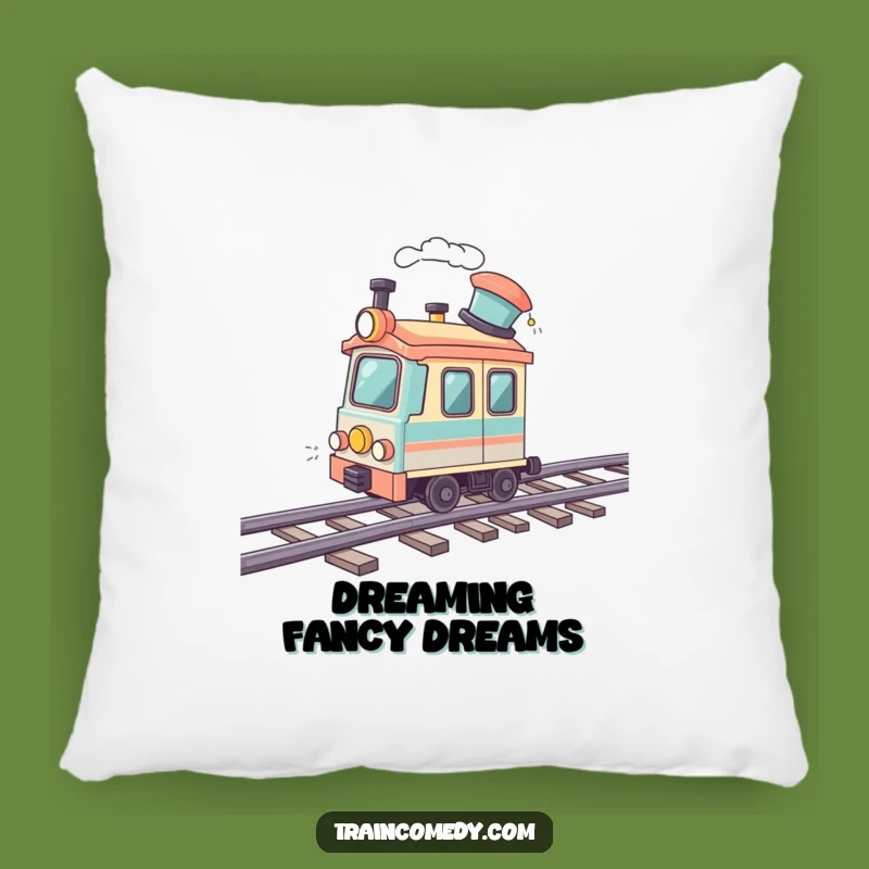 Funny Jaunty Hat Train Pillow - Cozy Comfort with a Touch of Class