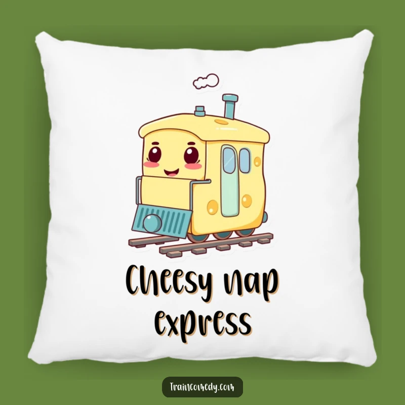 Funny Cheese Train Pillow Cozy Comfort with a Cheesy Kick