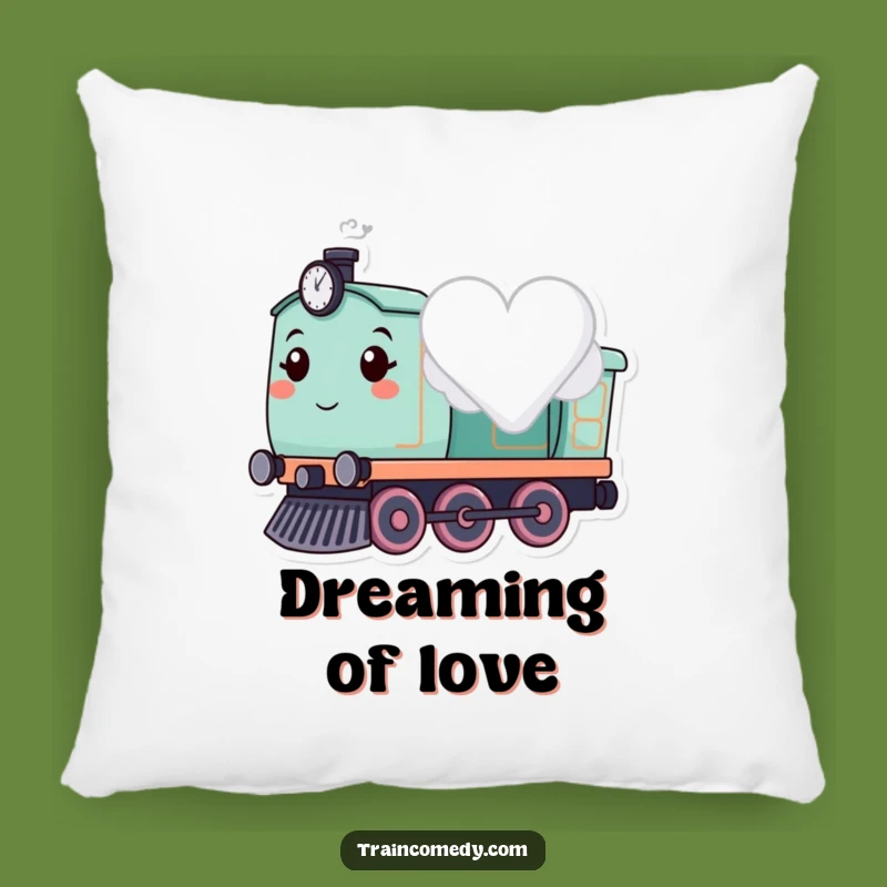 Funny Heart Cloud Train Pillow: Cozy Cuddles and Cute Romantic Accent Gift