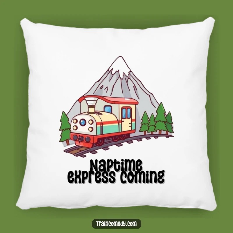 Funny Kawaii Train Mountain Peek Pillow - Cozy Curious Comfort for Your Home