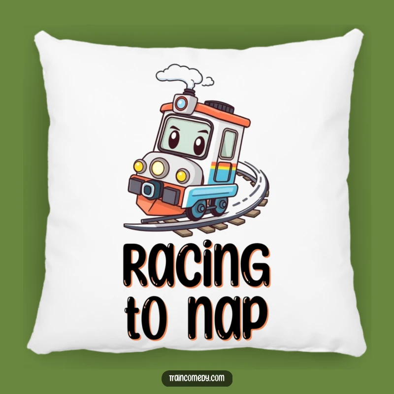 Funny Speeding Train Pillow - Kawaii Determined Comfort Friend