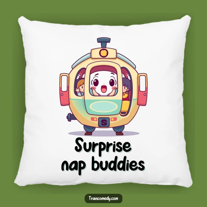 Funny Surprise Train Car Pillow: Cozy Comfort with Passengers, a Whimsical Gift!