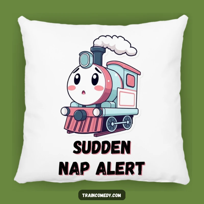 Funny Surprised Train Pillow - Kawaii Engine Cozy Surprise