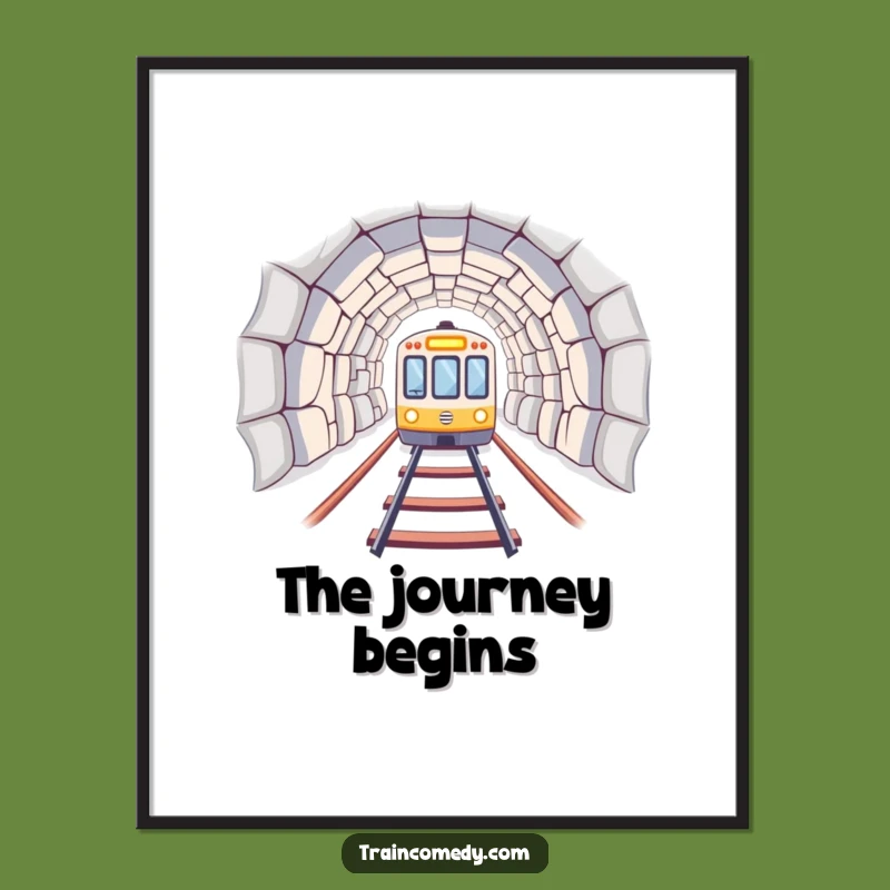 Funny Train Tunnel Digital Art - Instant Journey Art & Gift