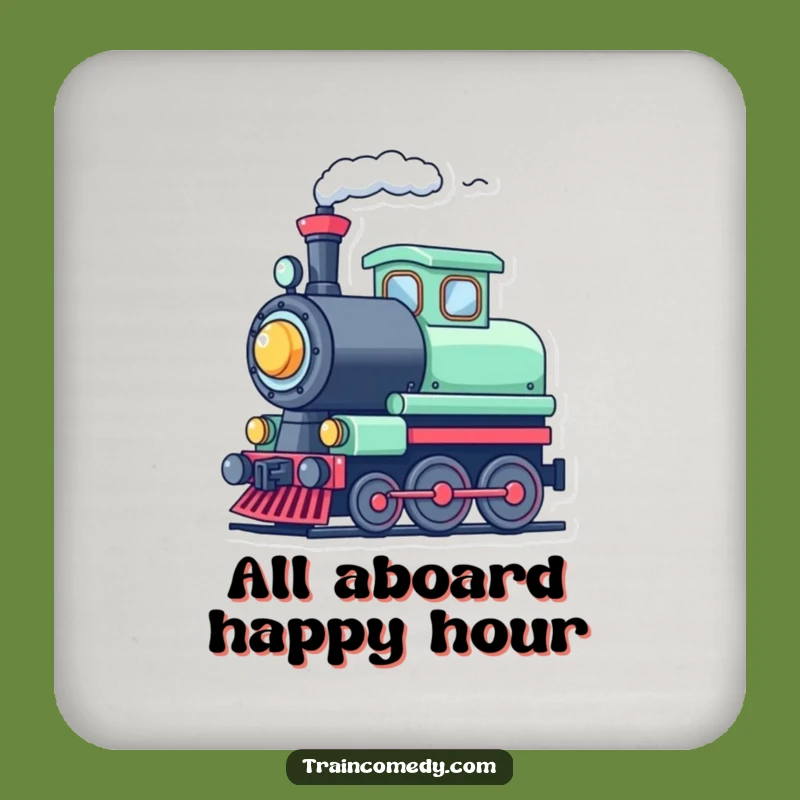 Funny Train Whistle Drink Coaster - Cheerful Protection for Surfaces