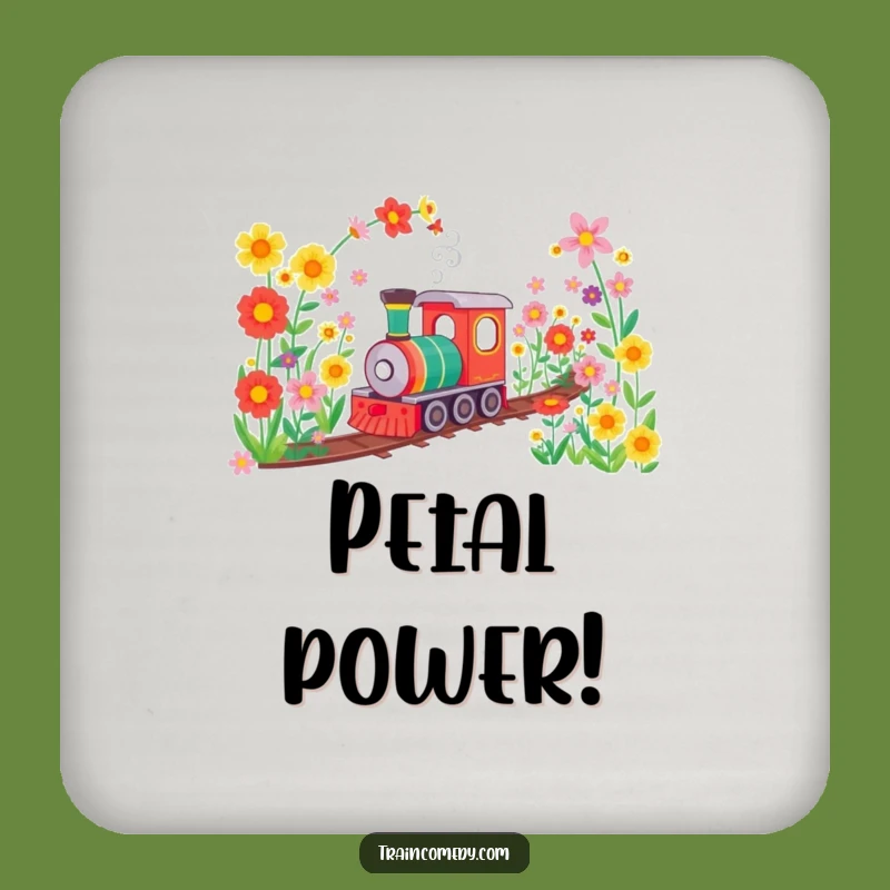 Funny Flower Tunnel Train Coaster Set: Protect Surfaces, Floral Charm, Gift