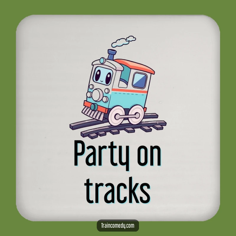 Funny Kawaii Train Cartwheel Coaster - Protect Surfaces with Playful Charm!