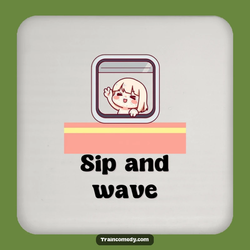 Funny Traveling Character Coaster: Protect Surfaces with Travel Fun, Cute Funny Gift