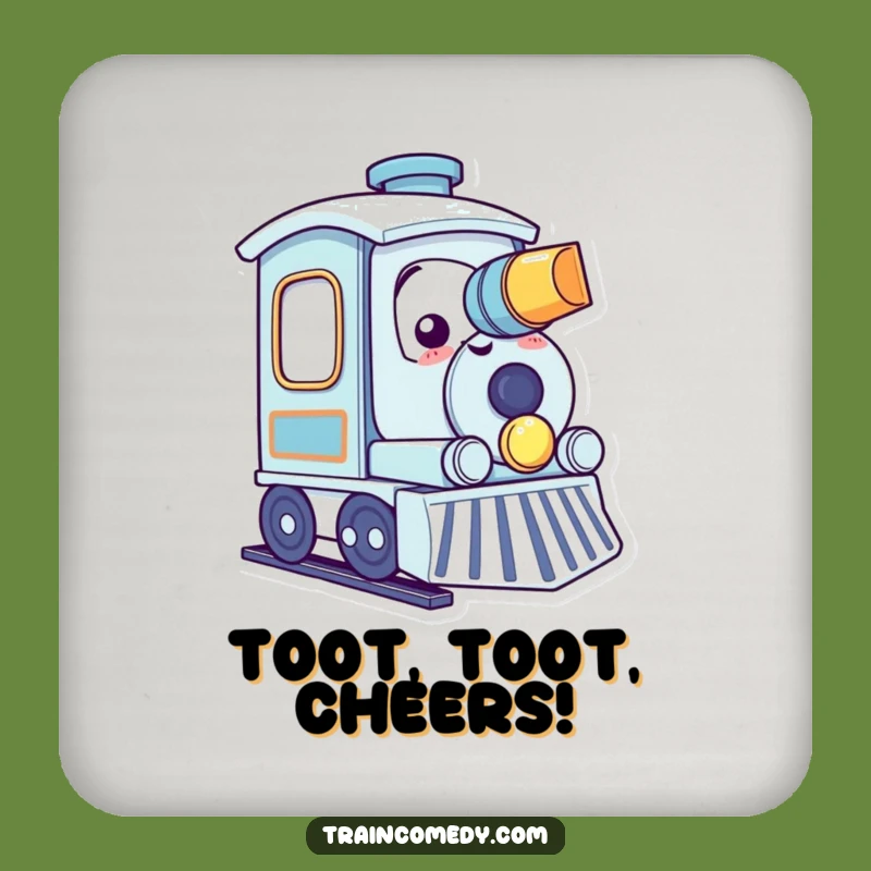 Funny Toots Train Coaster - Kawaii Horn Blowing Drink Protector