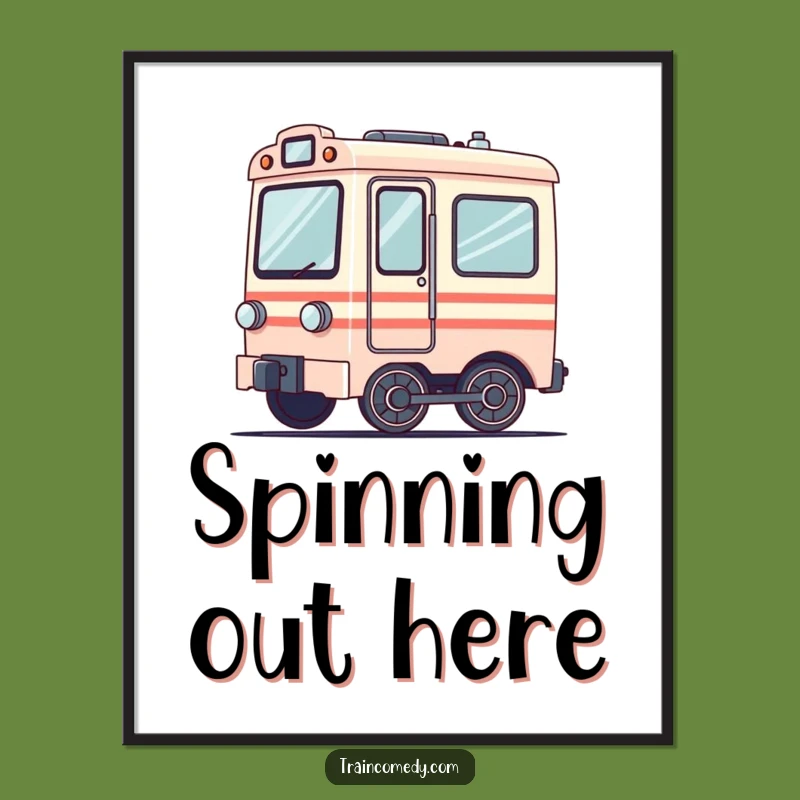 Funny Dizzy Train Poster - Whimsical Wall Art for a Laugh