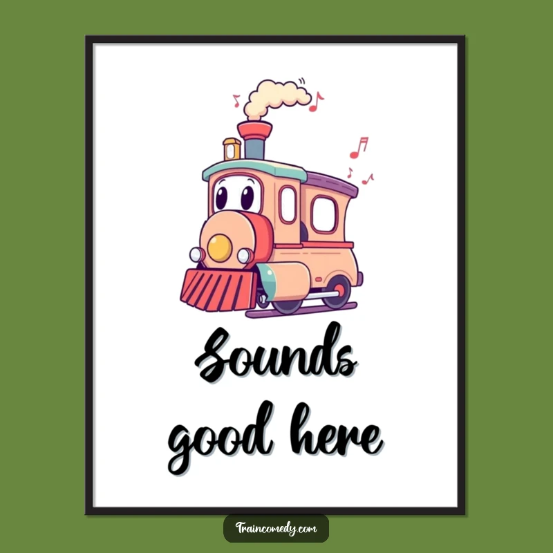 Funny Train Poster - Decorate with Music & Hilarious Vibes!