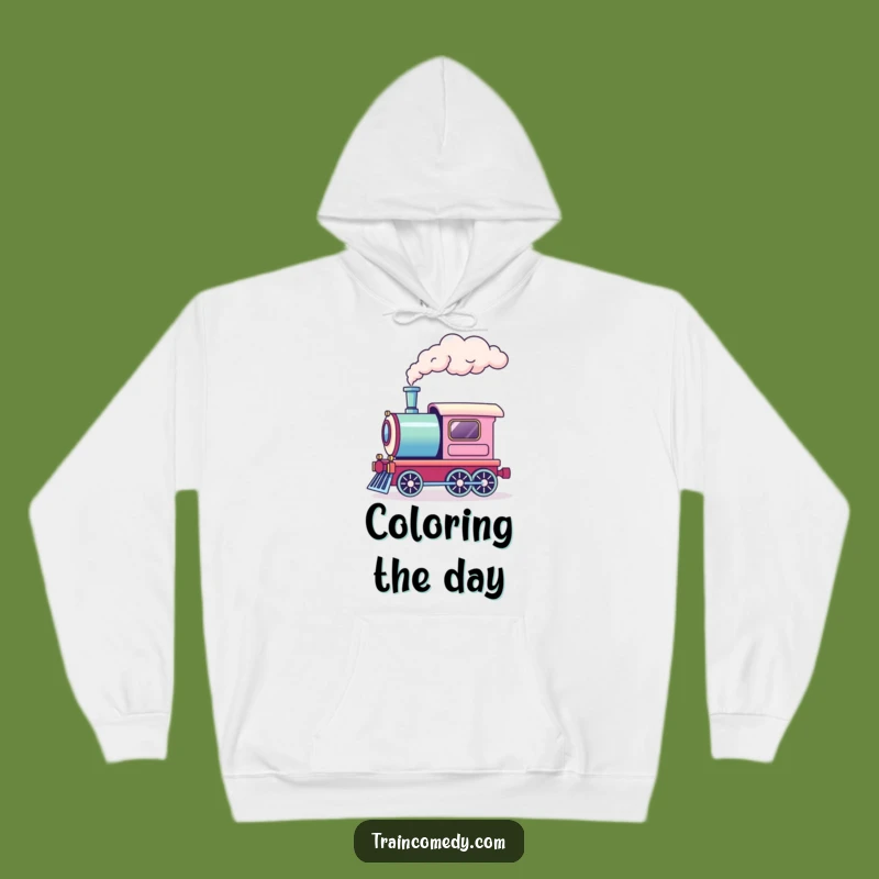 Funny Rainbow Smoke Train Hoodie - Cozy Comfort with a Colorful Twist