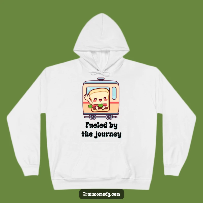 Funny Sandwich Train Hoodie Cozy Comfort with Rail-Riding Humor