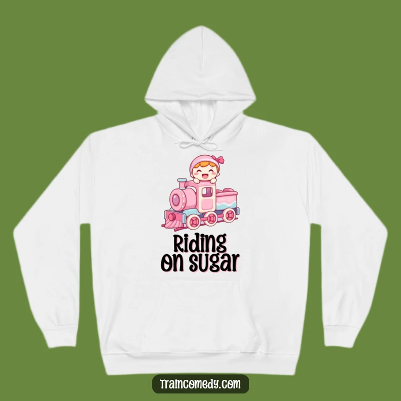 Funny Cozy Hoodie: Candy Train Joyride, Sweet Balance, Perfect Funny Gift