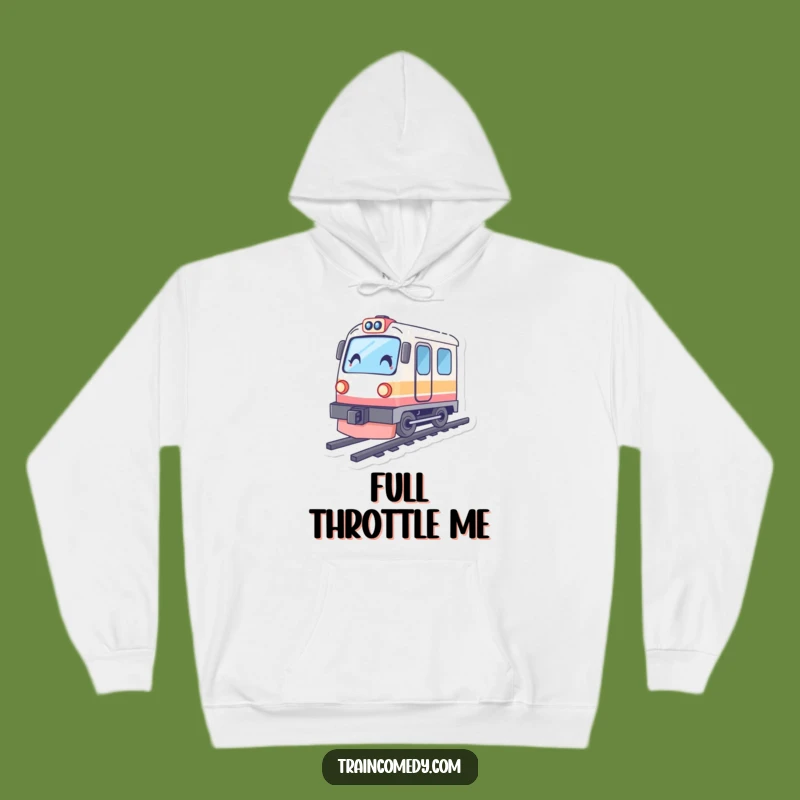 Funny Fast Train Hoodie, Cozy Speed, Tilting Character - Ultimate Funny Gift!