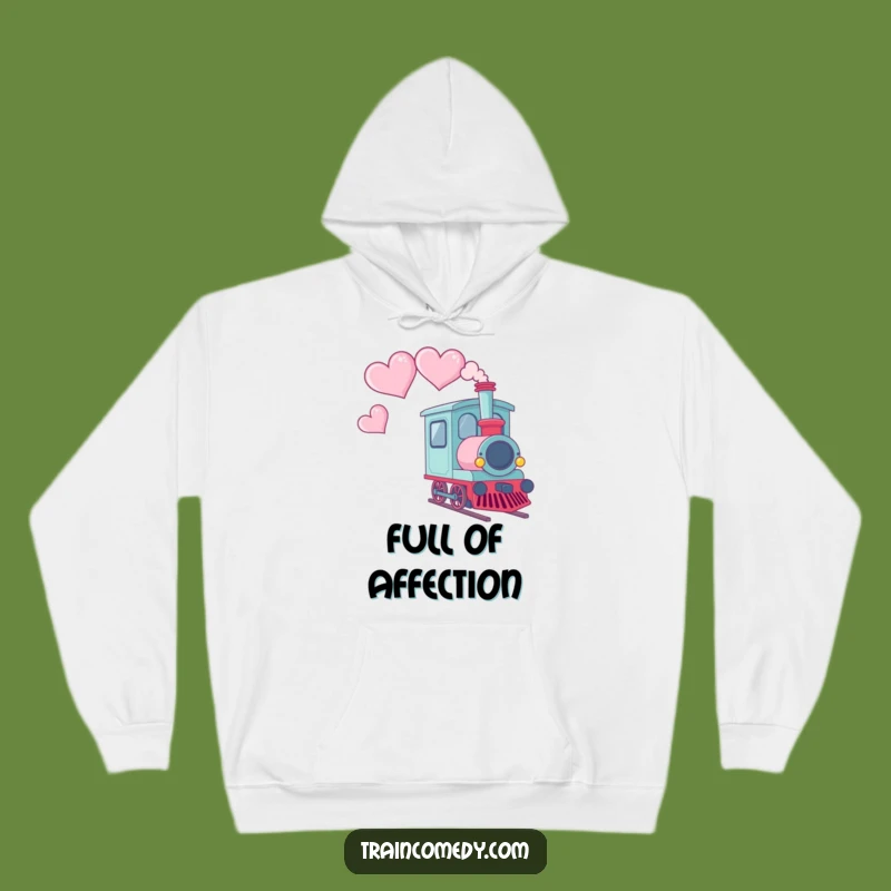 Funny Kawaii Train Heart Smoke Hoodie: Cozy & Cute Love Wear, Perfect Funny Gift