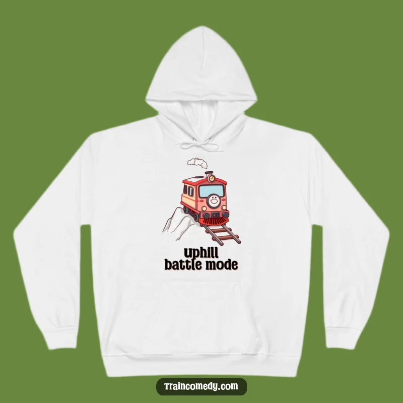 Funny Determined Train Hoodie: Cozy Motivation for the Steep Climb Gift