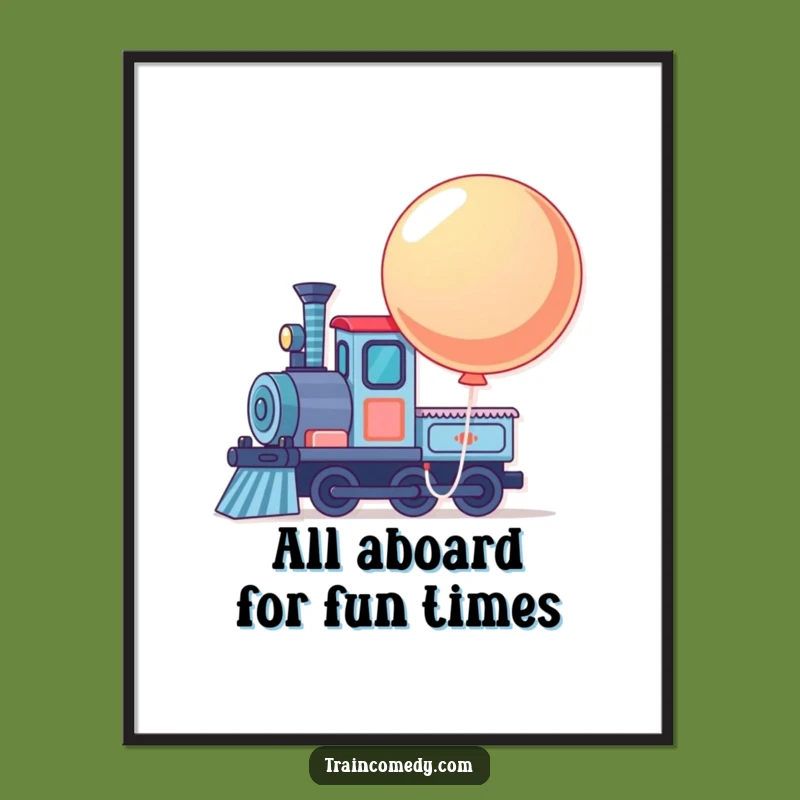 Free Printable Train Balloon Wall Art: Whimsical Downloadable Gift