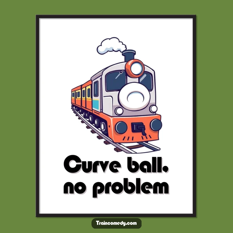 Free Printable Wall Art: Determined Train Navigator - Funny Downloadable Decor!