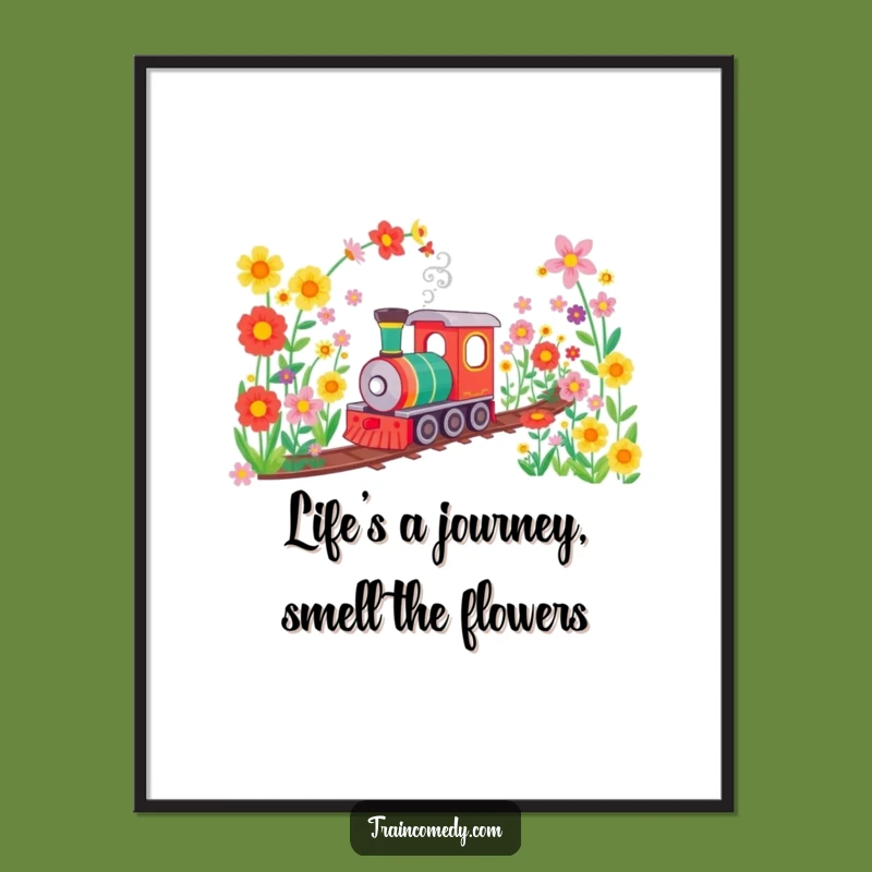 Free Printable Flower Train Wall Art: Whimsical Downloadable Decor for Joyful Spaces!