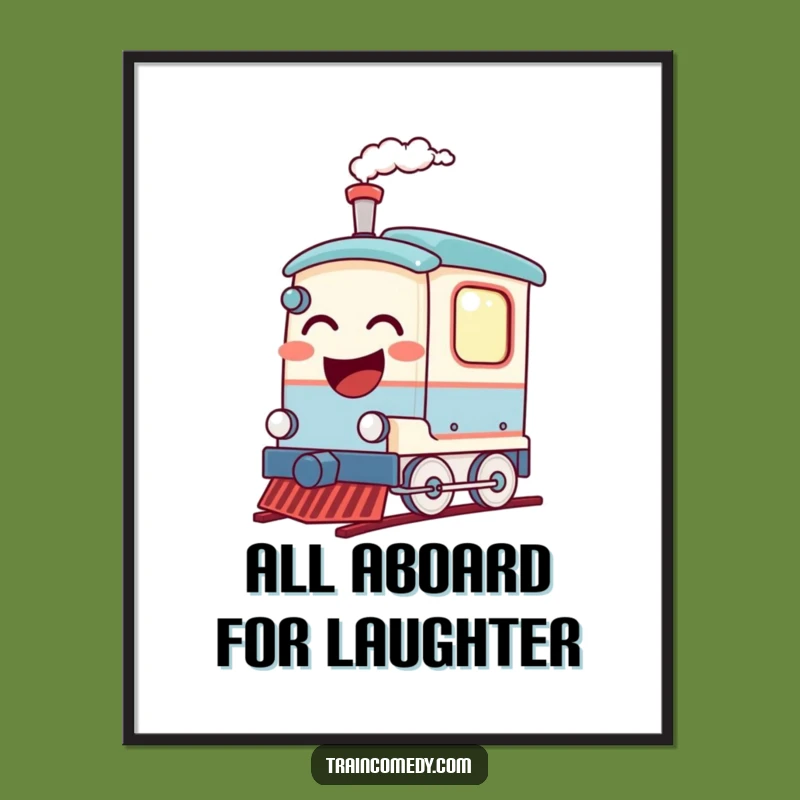 Free Printable Laughing Train Wall Art - Funny Downloadable Decor for Kids