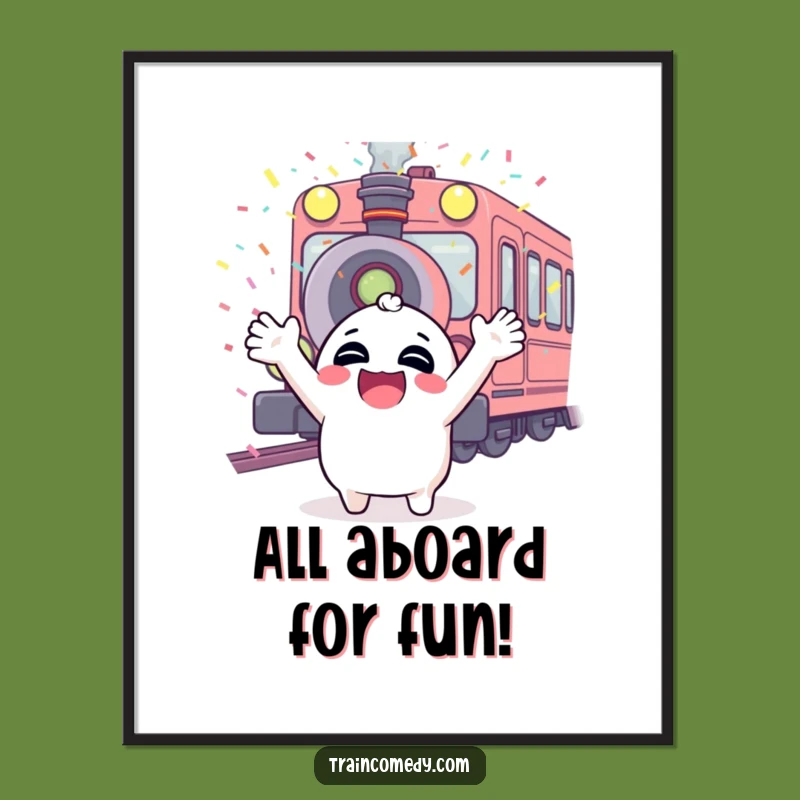 Free Printable Wall Art: Giggling Train Whistle Confetti - Funny Downloadable Gift