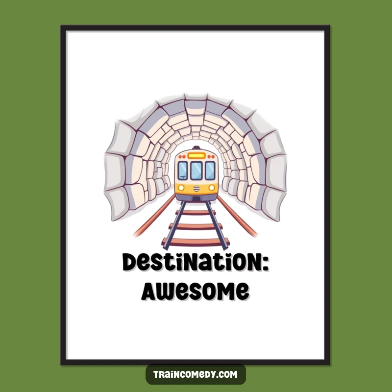 Free Printable Wall Art: Train Tunnel Light - Funny Downloadable Decor!