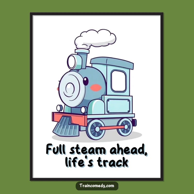 Free Printable Wall Art: Happy Choo-Choo Train Character, Whimsical Decor