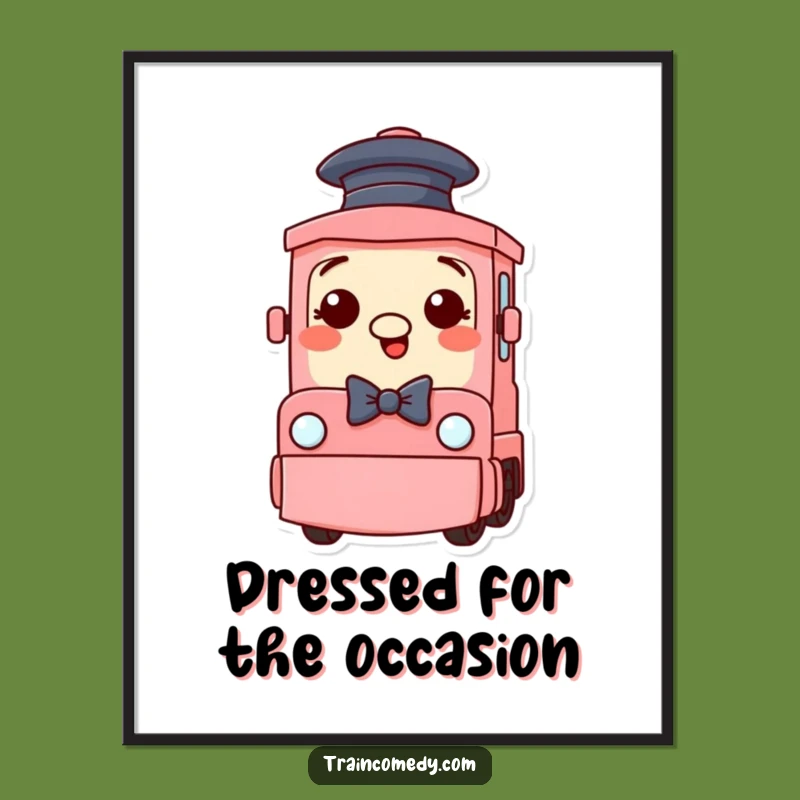 Funny Free Printable Wall Art: Silly Dapper Train Downloadable Art