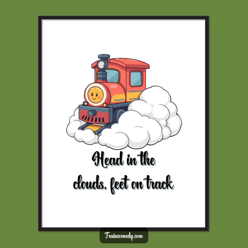 Free Printable Cloud Train Wall Art: Dreamy Downloadable Decor for Whimsical Spaces!