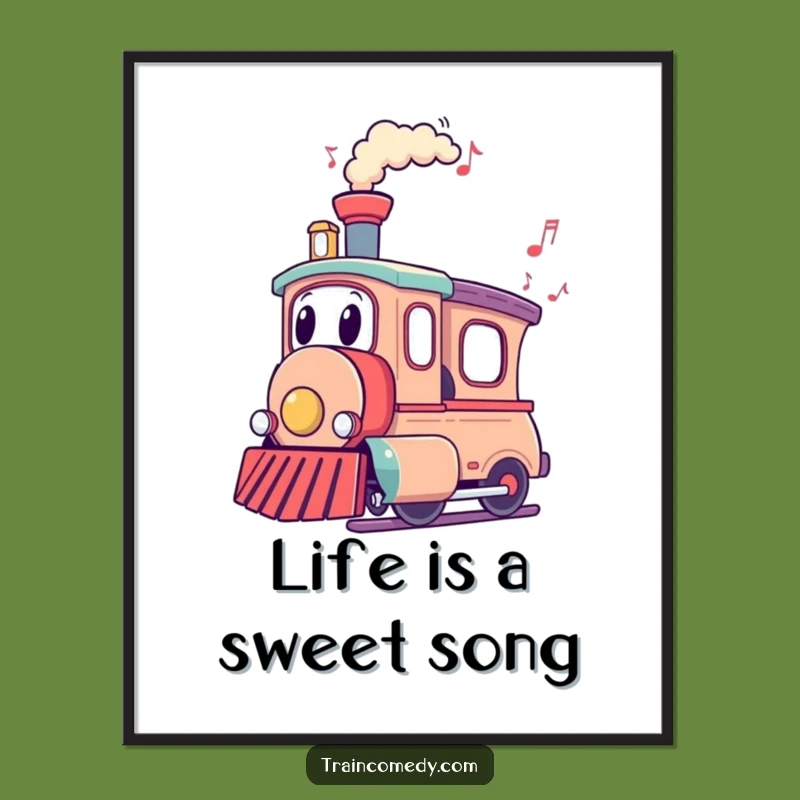 Funny Free Printable Wall Art: Musical Train Journey Downloadable Art