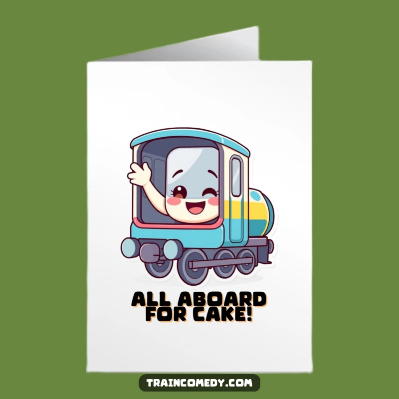Free Printable Birthday Card: Friendly Train Character Waving for a Hilarious DIY Gift
