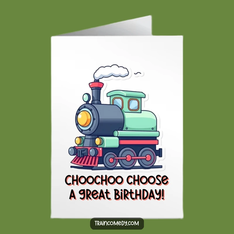 Free Printable Birthday Card: Cheerful Train Whistle, Fun Downloadable Gift