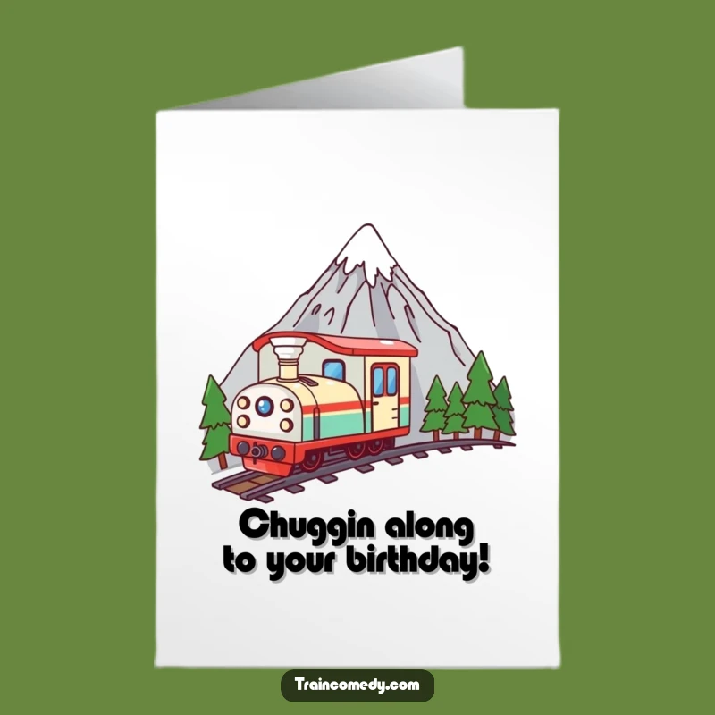 Free Printable Kawaii Train Birthday Card: Funny, Cute, Downloadable Train Art Gift